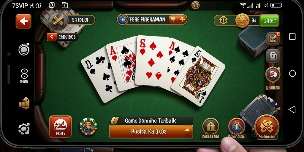 Tampilan screenshot permainan Domino yang seru dan menarik.