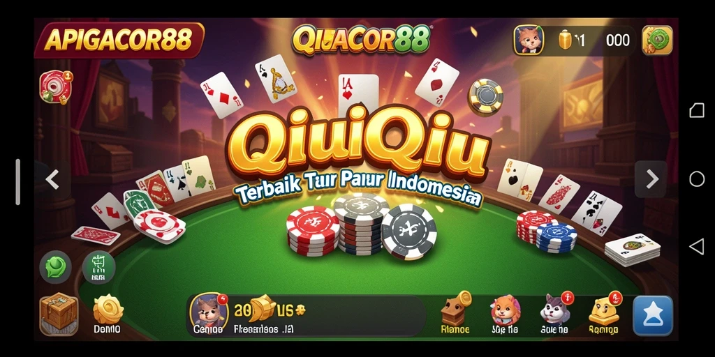 Screenshot gameplay QiuQiu APIGACOR88 yang menarik.