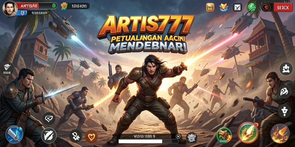 Tangkapan layar ARTIS777 menampilkan aksi seru dan karakter yang dinamis.