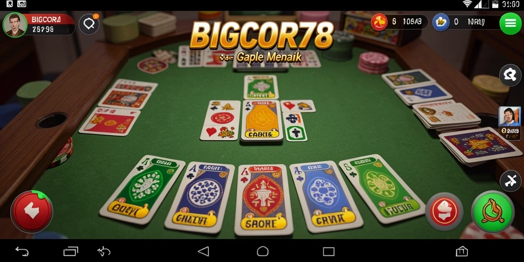 Screenshot gameplay Gaple yang memikat dalam BIGCOR78.