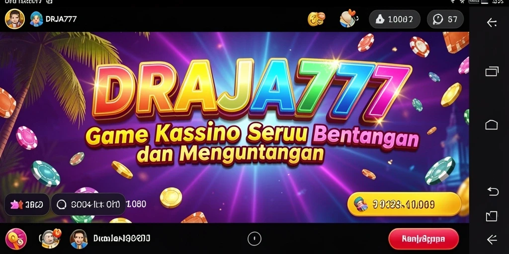 Screenshot utama DRAJA777 menampilkan momen mendebarkan saat bermain Kasino.