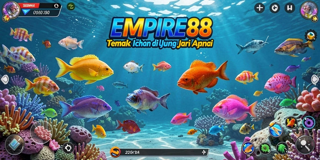 Screenshot gameplay EMPIRE88 menampilkan aksi seru Tembak Ikan.