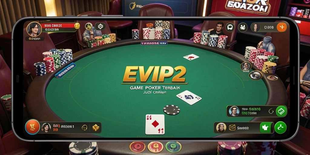 Tampilan menarik dari permainan Poker di EVIP2 dengan grafis berkualitas tinggi.