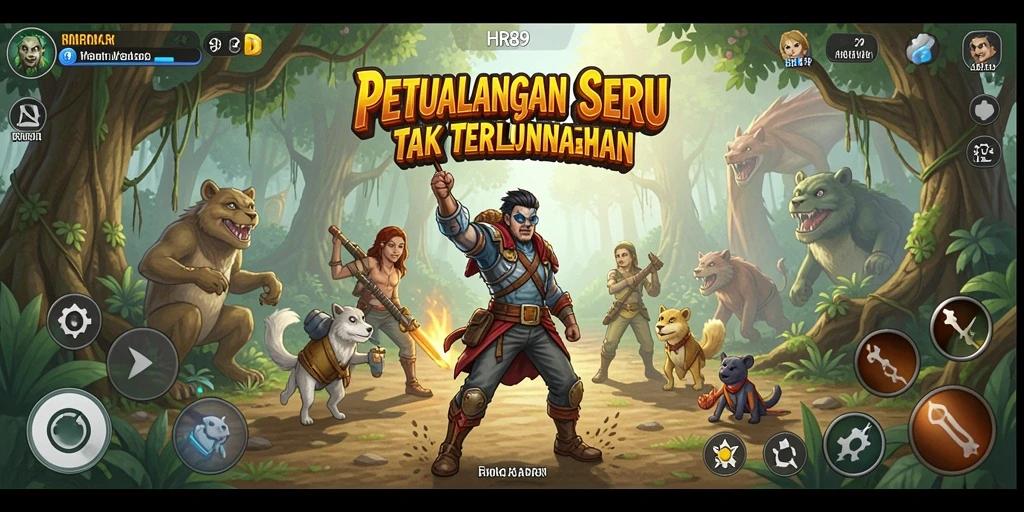 Gameplay <strong>HR89</strong> yang menegangkan di dunia petualangan yang luas.