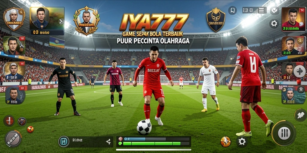 Tampilan gameplay menarik dari IYA777 dengan aksi sepak bola yang mendebarkan.