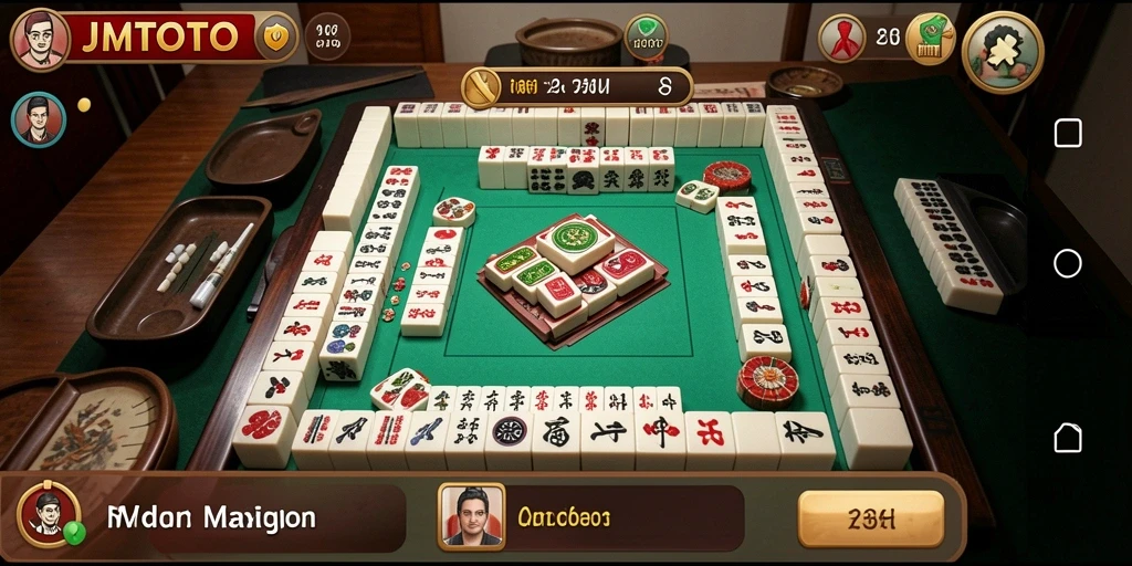 Tampilan gameplay JMTOTO yang menampilkan keseruan bermain Mahjong.