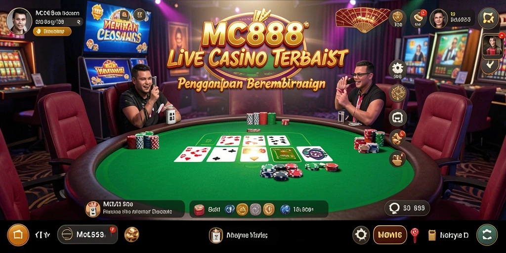 Tampilan gameplay Live Casino yang menarik dan interaktif di MC888.