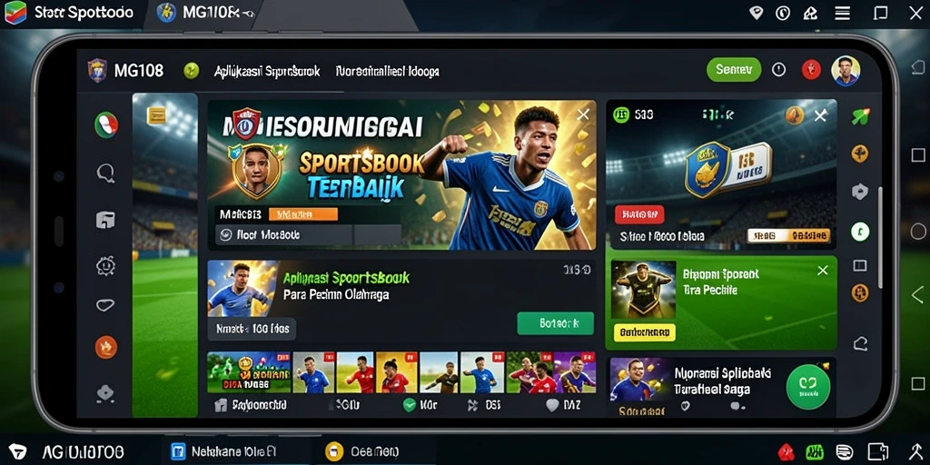 Tampilan screenshot MG108 saat pengguna menikmati taruhan olahraga.