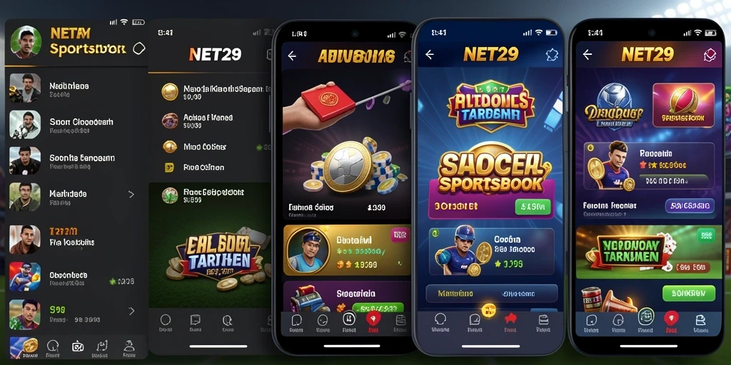 Tampilan menarik dari gameplay aplikasi Sportsbook NET29.