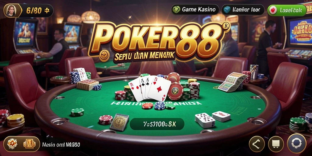 Tampilan gameplay menarik di POKER88 dengan fitur kasino modern.
