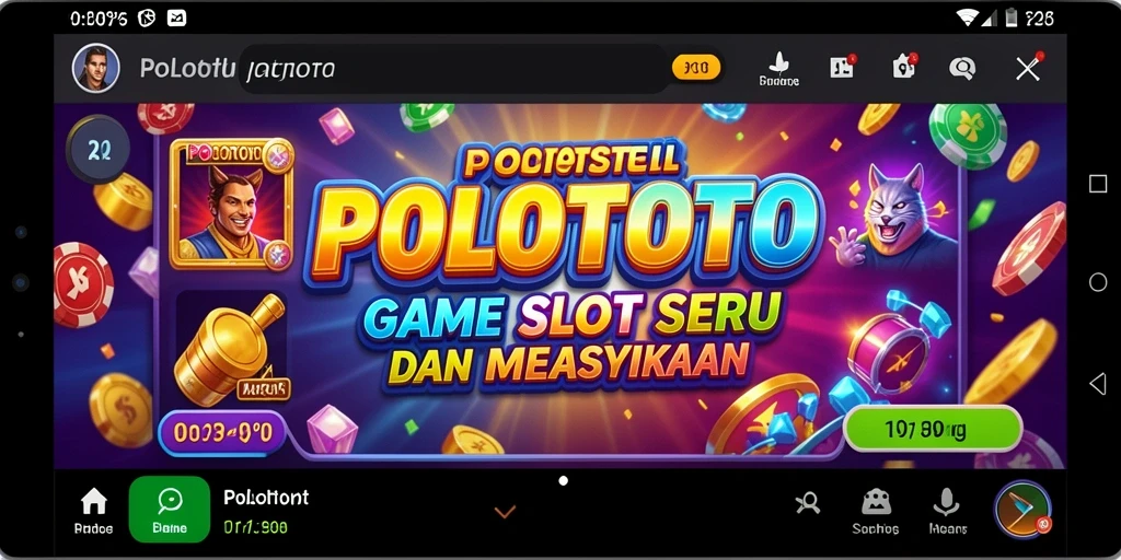 Tampilan gameplay seru dalam POLOTOTO dengan banyak fitur menarik.