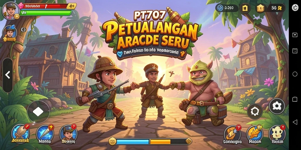 Tampilan gameplay PT707 yang dinamis dan penuh aksi.