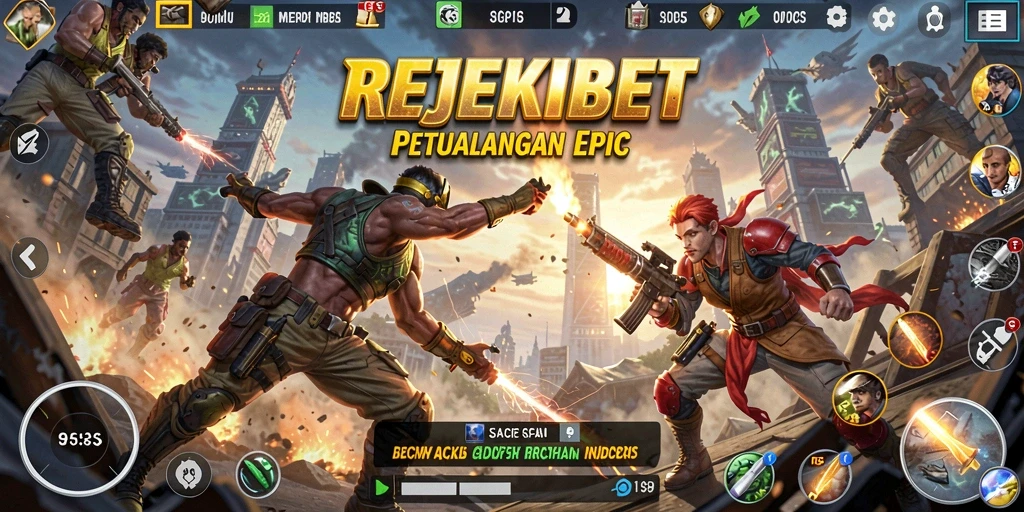 Tampilan gameplay menegangkan dalam REJEKIBET yang penuh aksi.