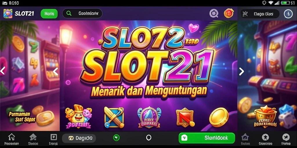 Screenshot SLOT21 menunjukkan tampilan gameplay menarik dengan fitur bonus yang menggiurkan.