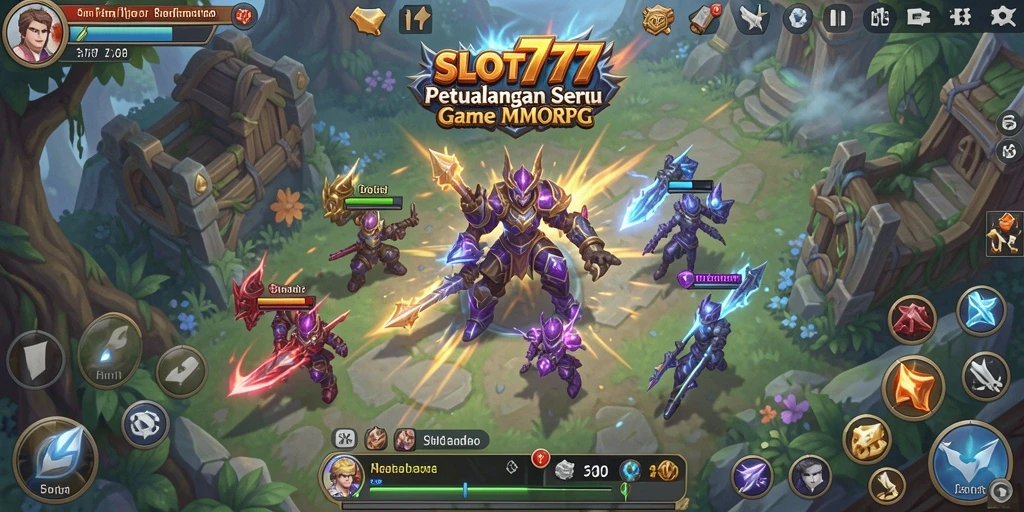Tampilan gameplay SLOT777 dengan grafis menawan dan pertempuran seru.