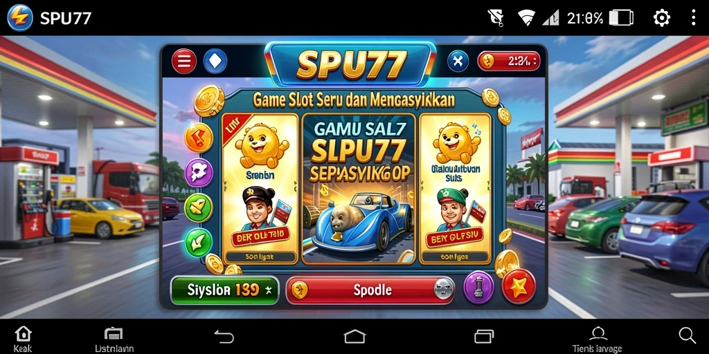 Gameplay SPBU77 yang memukau dan penuh warna.