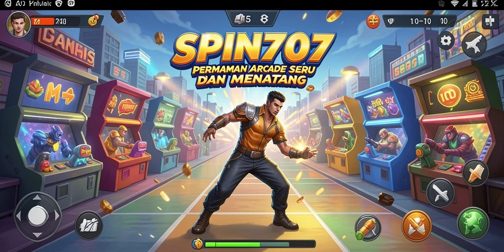 Tampilan gameplay SPIN707 yang dinamis dan menarik di layar.