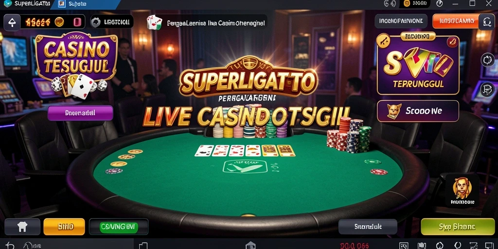 Tampilan menarik dari permainan Live Casino di SUPERLIGATOTO.