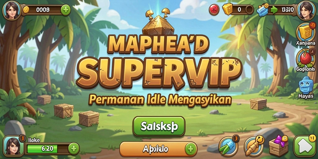 Tangkapan layar gameplay SUPERVIP menampilkan akasi Idle yang mendebarkan.