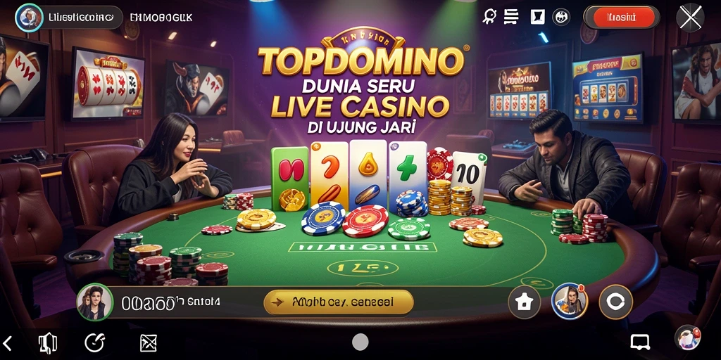 Tangkapan layar gameplay Live Casino yang mendebarkan di TOPDOMINO.