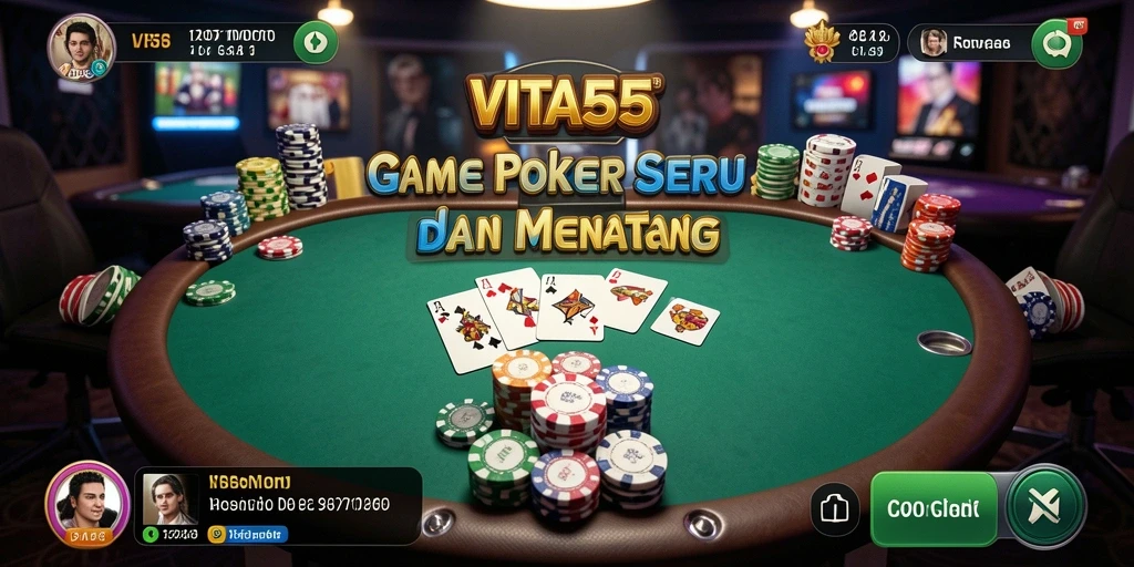 Tampilan gameplay Poker yang menarik di VITA555.