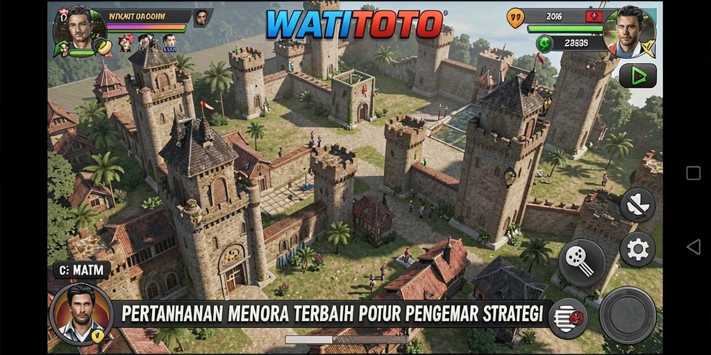 Tangkapan layar menunjukkan aksi mendebarkan dalam WATITOTO Tower Defense.